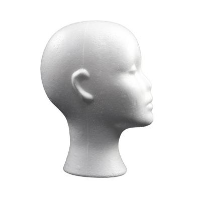 Women Mannequin Head Model Practical Dummy Foam Head Polystyrene Lightweight Durable Portable Fashion for Home Travel and Salon