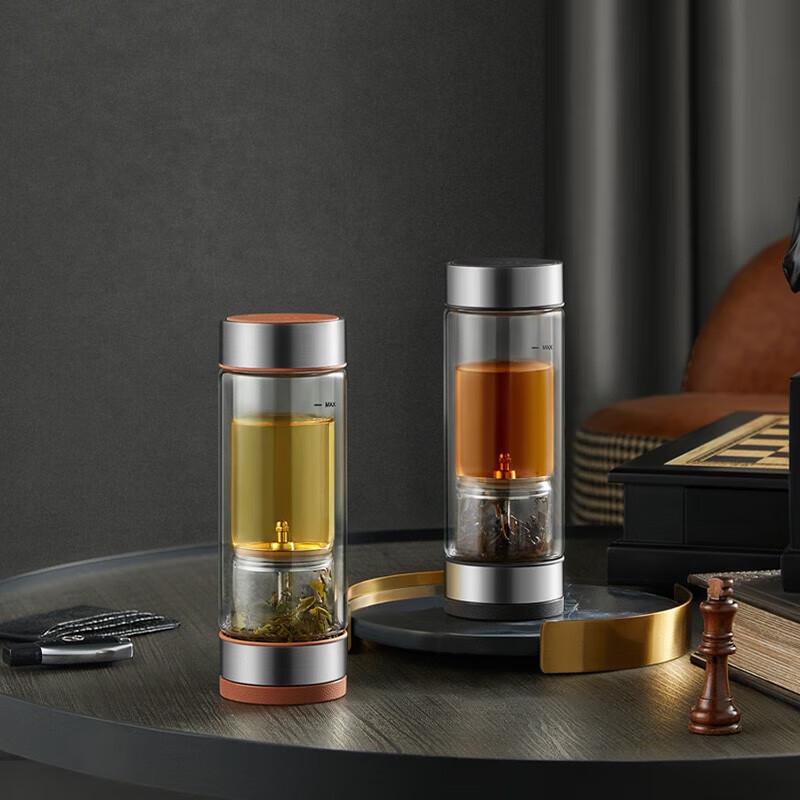 Supor Portable Double-Layer Glass Tea Mug