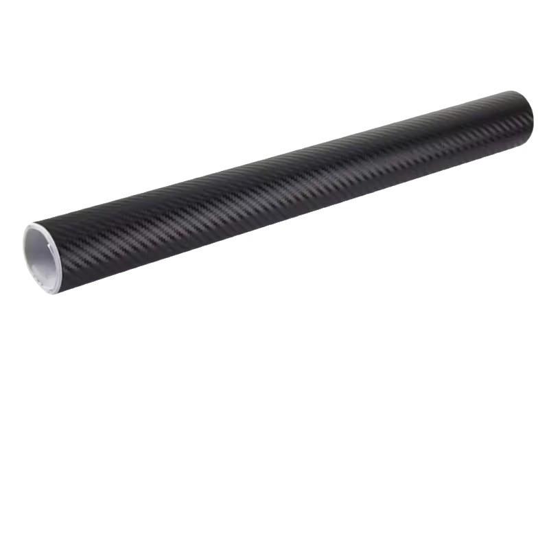 Black 3D Carbon Fiber Self-Adhesive Decal for Cars, Motorcycles, Computers, and Scooters