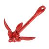 3.5LB Marine Folding Anchor Carbon Steel 4‑Claw for Watercraft Inflatable Boat KayakRed