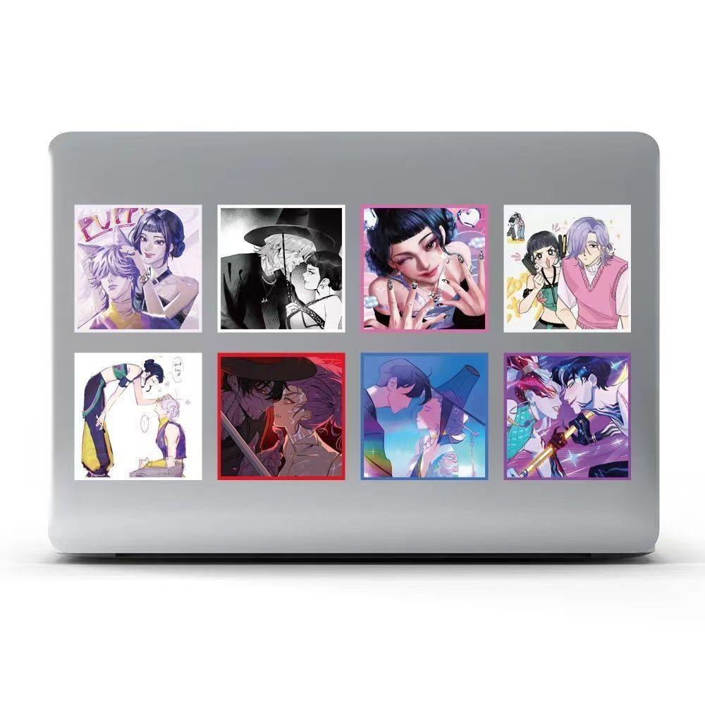 500 Stück K-Pop Hexenjagd Gruppenaufkleber - Trendiger K-Pop Stil, Perfekt für Notizbuch, Handyhülle & DIY Dekorationen(Anime Welten Laden)