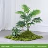 Luxury Faux Green Plant and Flower Decor - Indoor Moss and Grass Clusters for Elegant Landscaping.
