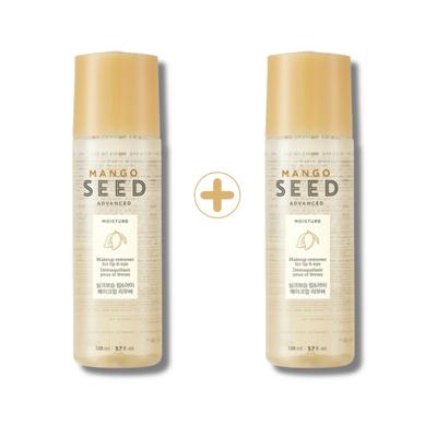 THE FACE SHOP Mango Seed Silk Moisturizing Lip & Eye Remover, 110ml, 2 Pieces