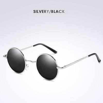 Polarized Sunglasses for Men Women Round Lens Sun Glasses Metal Frame Sunglasses UV400 Anti-glare Glasses KTB