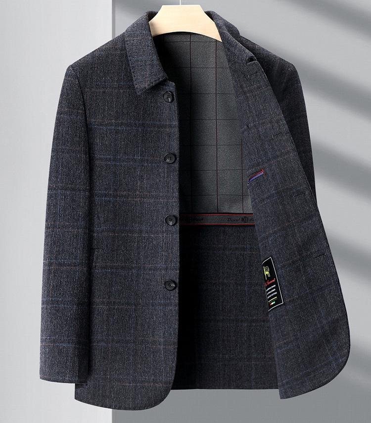 Men’s Double-Sided Wool Coat: Slim Fit, Cashmere Overcoat, Business Style for Autumn/Winter.