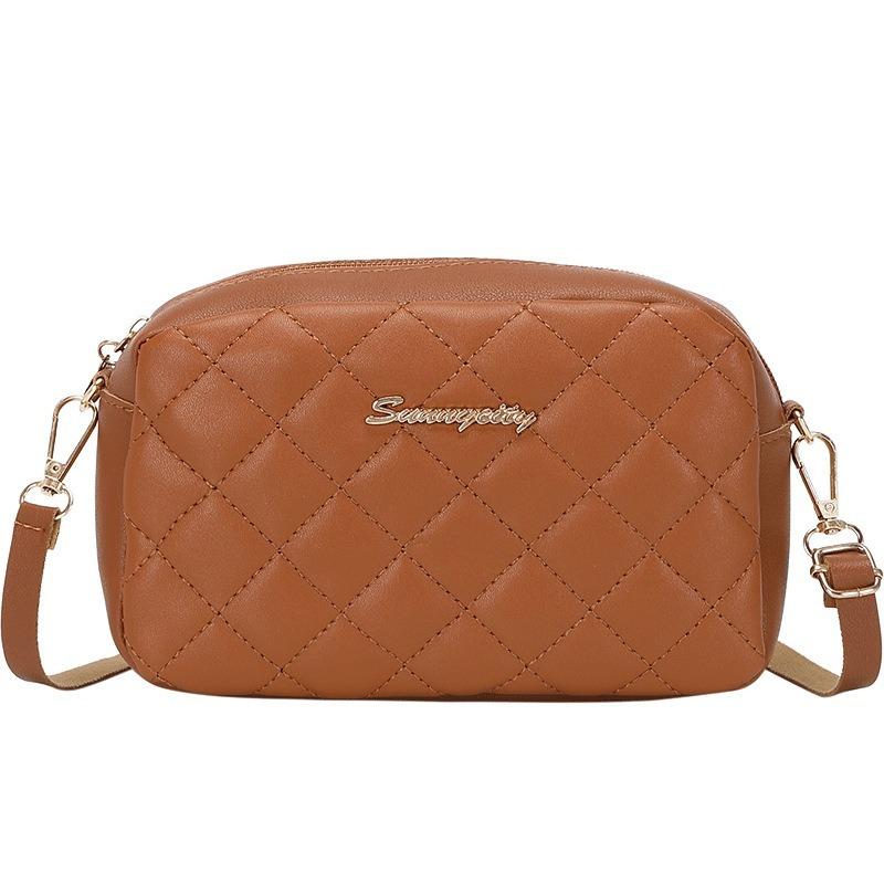Borsa a Spalla Singola, Borsa a Tracolla con Motivo a Diamanti, Borsa alla Moda