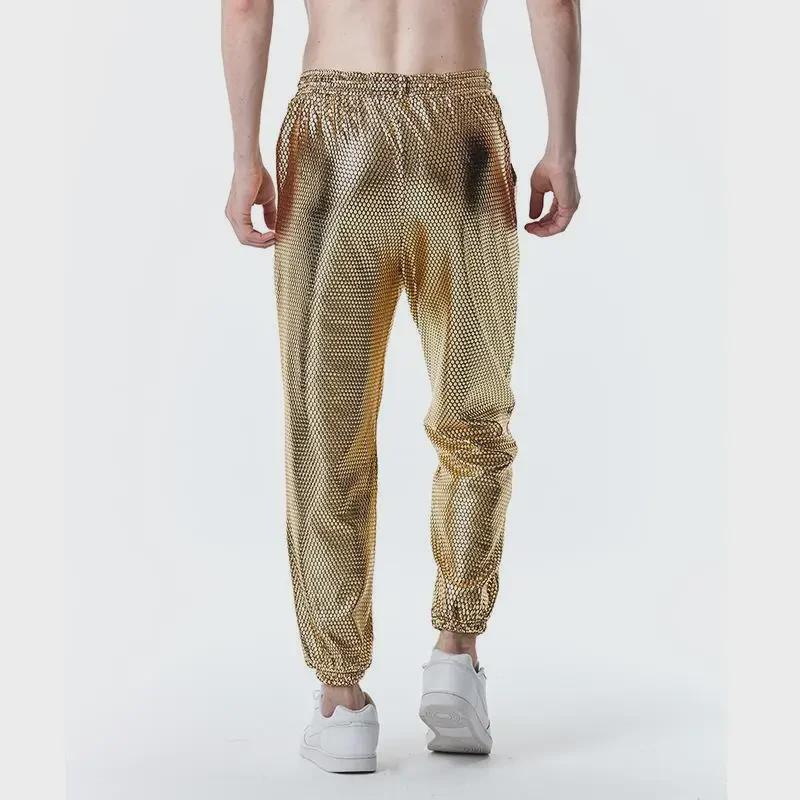 Herbst 2022 Herren Nachtclub Disco Leggings mit Diamantenmuster