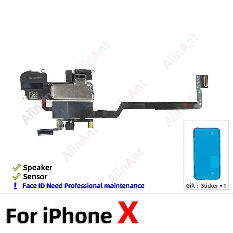 AiinAnt Phone Top Proximity Sensor Ear Earpiece Speaker Flex Cable For iPhone 11 Pro X Xr Xs Max 7 8 Plus with Sticker 100% OEM