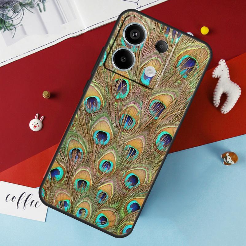Bird Peacock Feather Case For Xiaomi Redmi Note 14 12 11 10 13 Pro 15 Pro Plus Redmi 15 14C 10C 12C 13C 15C Cover