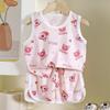 Childrens Summer Tank Top Shorts Set With Breathable Polyester Fabric For Active Kids
