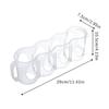 Transparent Refrigerator Can Organizer 4 Grids Beverage Storage Box with Handle Beer Soda Can Rack Stackable Fridge Storage
