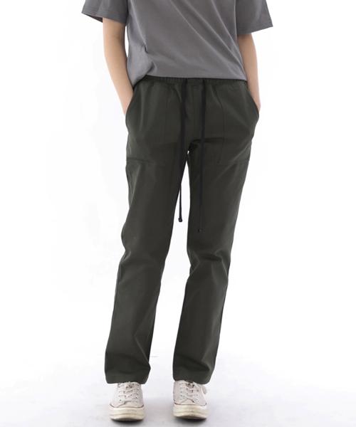 Seinteukeulu Nice Bag Straight Fatigue Pants Nsb-320 Khaki
