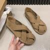 Fashion Ladies Shoes 2025 New BaoTou Women's Sandals Casual Sandals Women Summer Retro Hollow Shoes Woman Slip-on Flat Sandalias Mujer