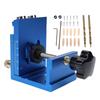 Pocket Hole Jig Kit 15 Degree Drilling Locator Adjustable Pocket Hole Drill Guide with 2 Drill Bits for Woodworking