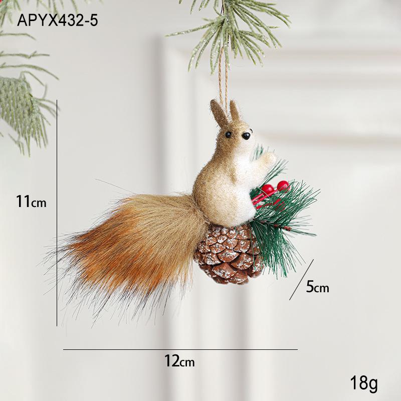 Foam Cartoon Squirrel Christmas Tree Ornament Pendant