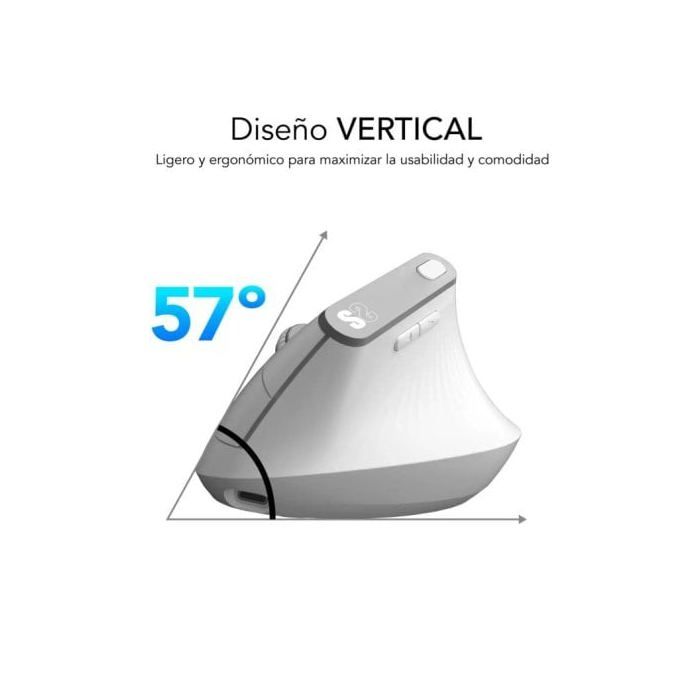 Souris D'ordinateur - SUBBLIM - Nature Vertical Ergo - Ergonomique - Silencieuse - USB Type C