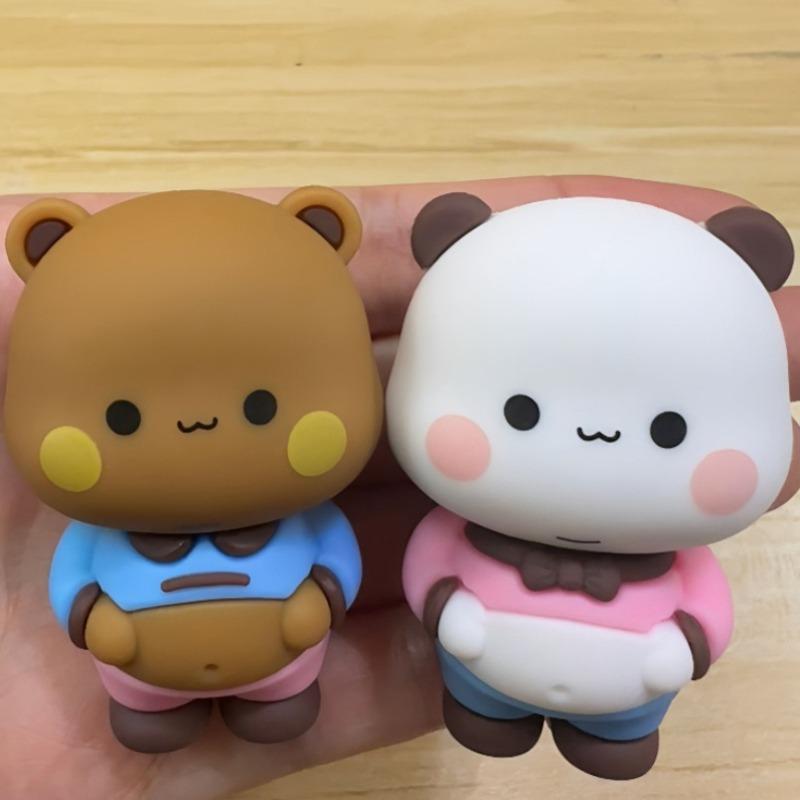 Bubu Dudu Desktop Figurines Cute Yier Panda Bear Anime Figures Car Accessories Home Decoration Home Decor Cartoon Ornaments