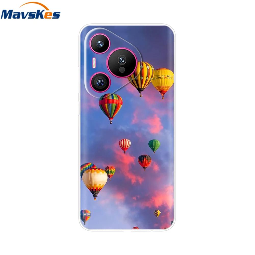 For Huawei Pura 70 Pro Case Pura 70 Clear Back Cover Pretty Girl Bumper Soft TPU Funda For Huawei Pura 70 Pro+ Pura70 Ultra Capa