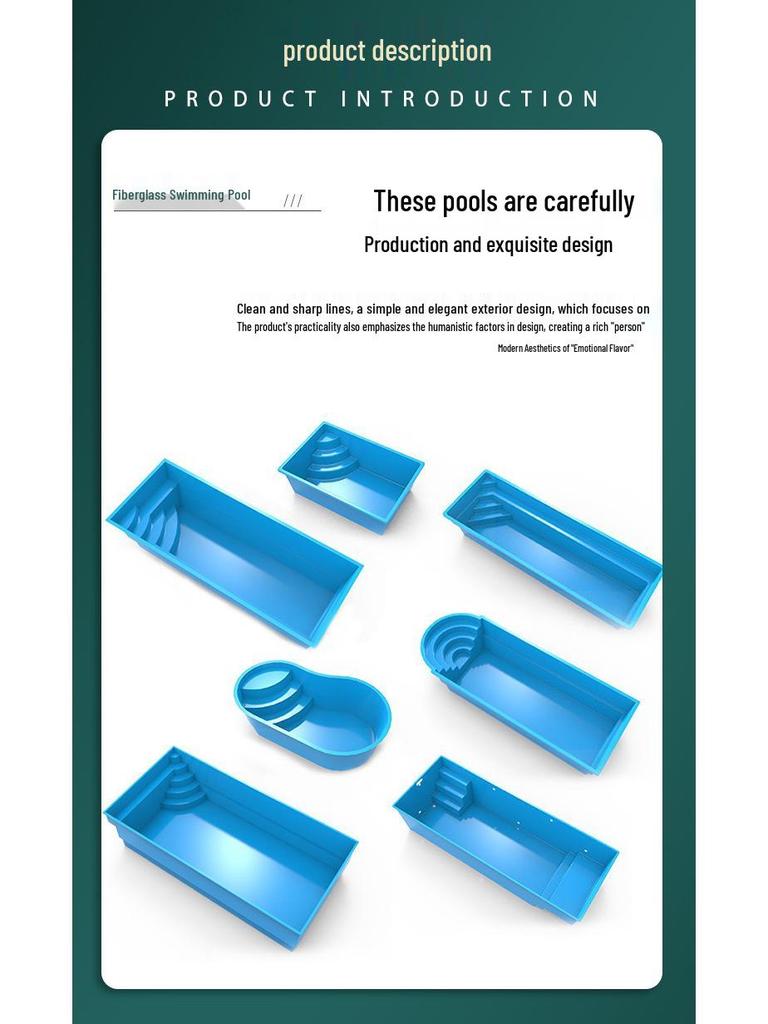 Fiberglass Outdoor Swimming Pool & Hot Tub for Home or Villa