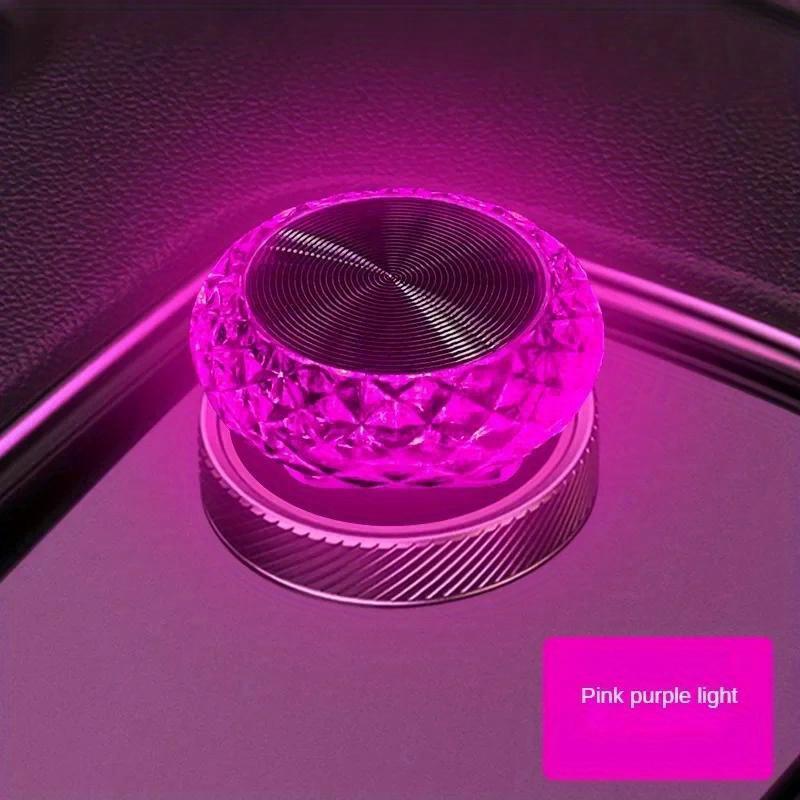 

Портативный автомобильный USB-светильник для освещения окружающей среды Мини-светодиодные декоративные атмосферные лампы для салона автомобиля Освещение окружающей среды Компьютерное освещение Plug Play розовый