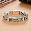 Fashion Double Chain Peaceful Tattoo Money Pixiu Bracelet Personality Popular Men 'S Retro Lucky Fortune 