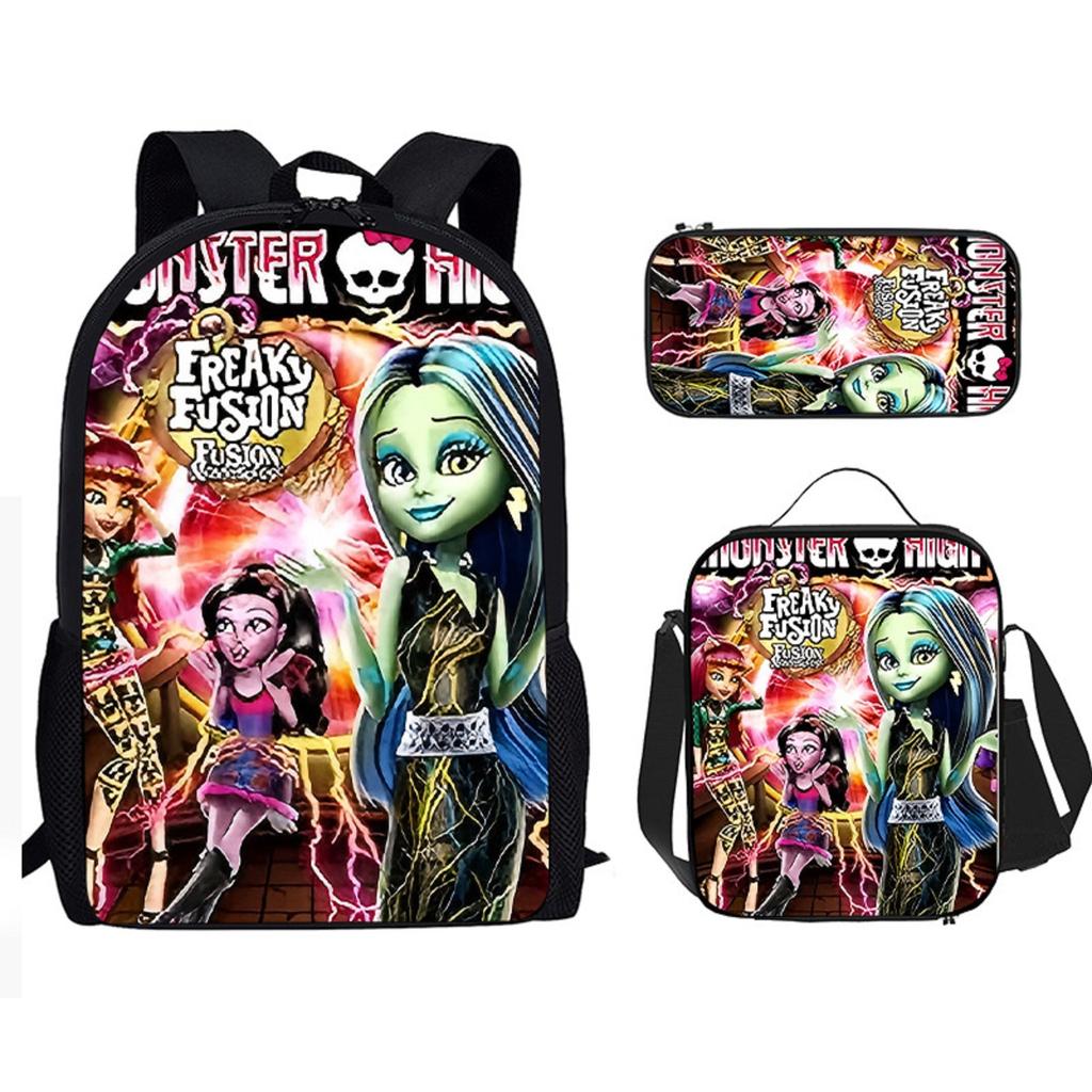 Elementary School Cartoon Backpack And Peripheral Backpack Three Piece Set