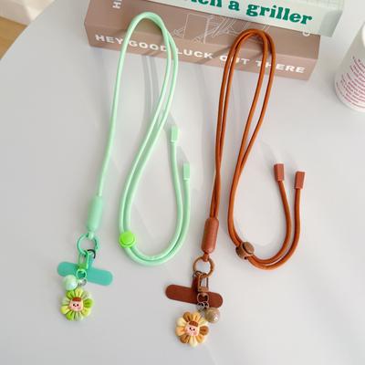 Lanyard Ajustable para Teléfono Móvil Nuevo, Correa Larga Cruzada, Correa para el Cuello, Colgante Universal de Girasol de Dibujos Animados a la Moda