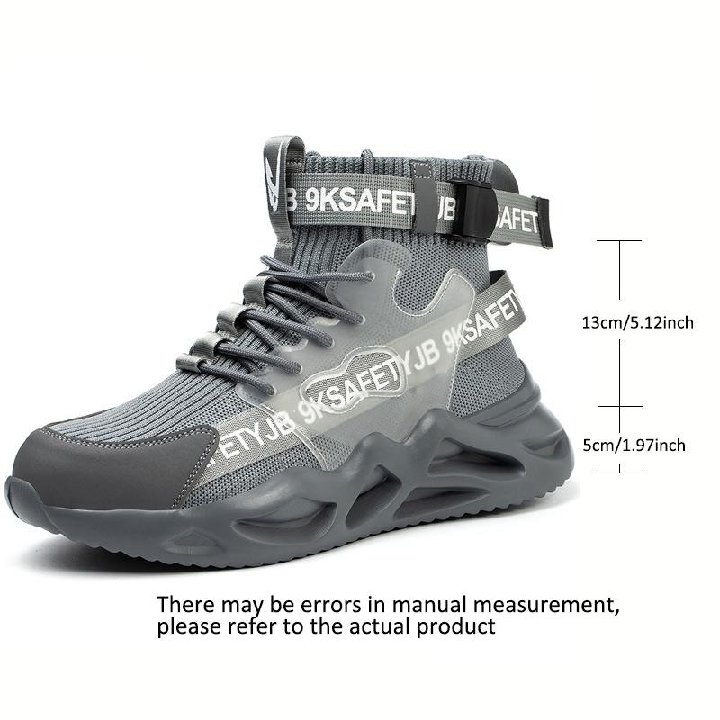 Work Boots Men Women Safety Boots Steel Toe Safety Work Shoes Indestructible Shoes Anti-smash Lightweight Work Sneakers Footwear