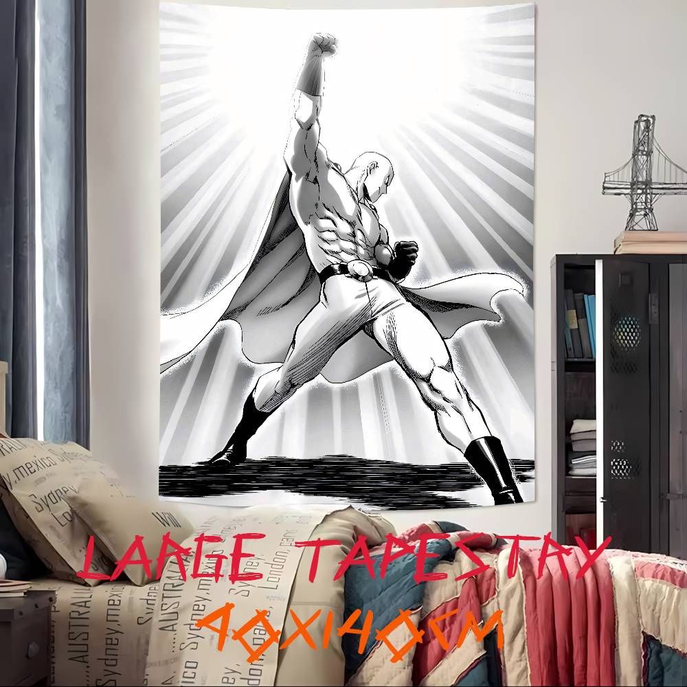 Large HOT Popular Cool Anime One PPunchS Top Man Tapestry Decoration Bedroom Dormitory Background Tapestry