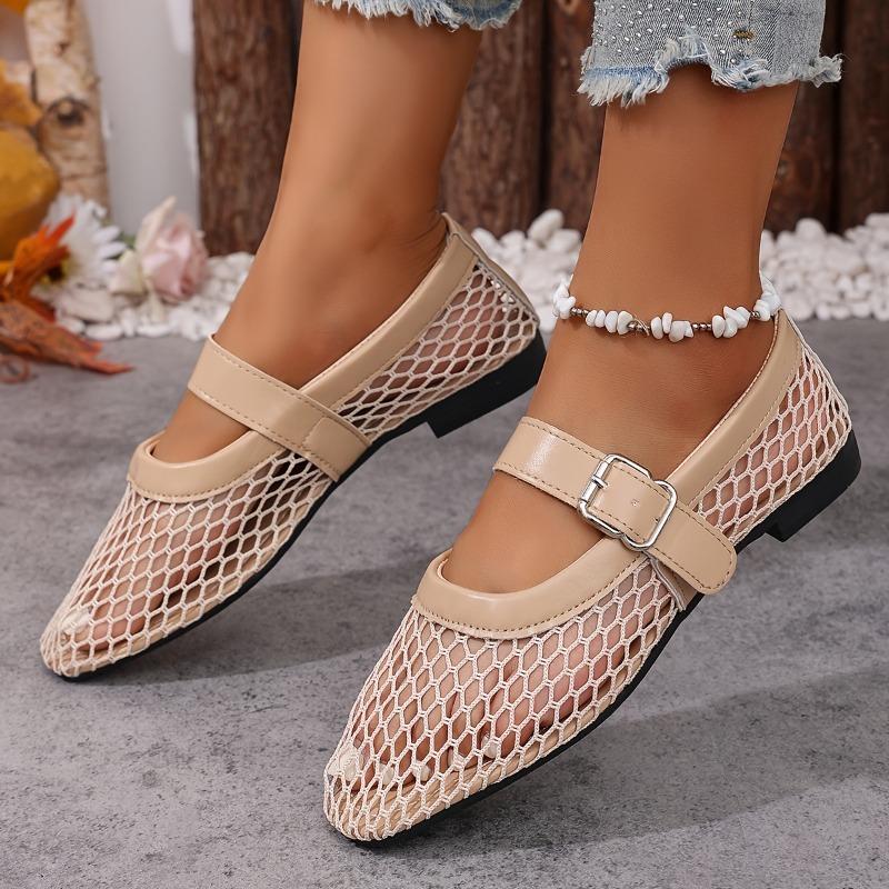 Dames Sexy Komfortable Geometriske Nettsandaler Romersk Stil Ankelstropp