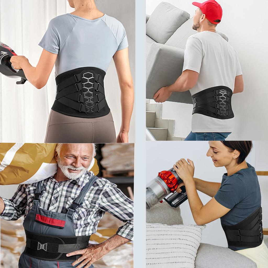 Sports Belt Back Plate Waist Waist Waist Support Belt Ergonomic Design for Intervertebral Sciatica for Men and Women