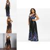 Elegant Women Dress Sleeveless V Neck Evening Party Gown Maxi Long Dress
