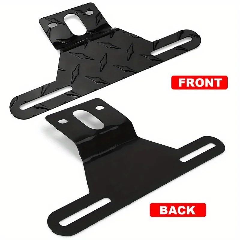 Aluminum Alloy Truck Trailer Camper License Plate Bracket Mount Stand Holder Number Plate Light Frame Support for Tractor RV