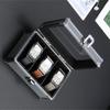 Smoky Grey Aluminum Alloy Multifunction Watch and Jewelry Display Box with Transparent Lid