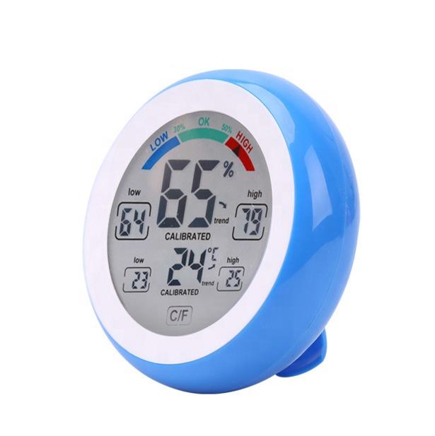 Feuchtigkeitsmesser Indoor Elektronisch Temperatur Rund Digitales Thermometer Hygrometer Tisch Schreibtisch Hygrothermograph