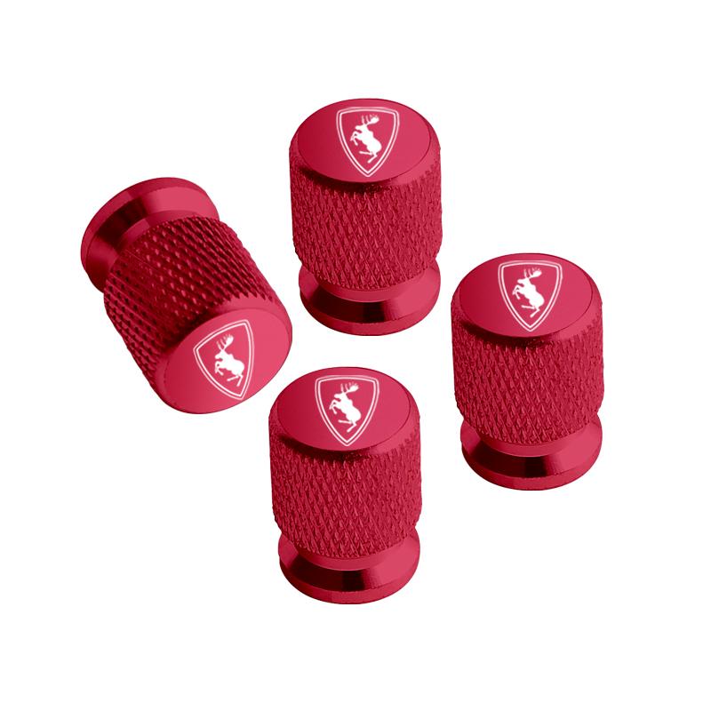 4pcs For Volvo Elk Prancing Moose Logo Ocean V40 V60 XC40 XC90 XC60 S40 Aluminum Car Wheel Tire Valve Cap Covers Tyre Rim Stem