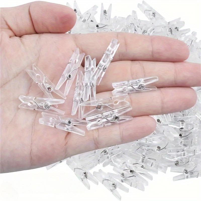 2.5cm Transparent Clip Plastic Clothes Pin Photo Clip Acrylic Small Clip, Clothes Pins