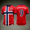Men Norway Haaland Football Jersey Quick-Drying Short Sleeve Outdoor Sports Casual T-shirt