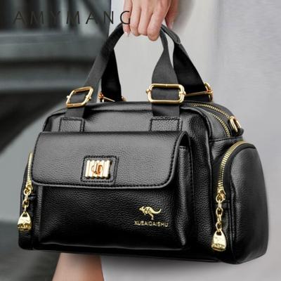 Genuine Brand Soft Pu Leather Casual Tote Bags Female Handbags Women Shoulder Crossbody Messanger Bag Large Capacity Sac A Main
