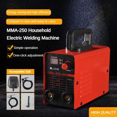 220V Small Household Electric Welding Machine MMA-250 Portable Mini Industrial Inverter Welder Manual Welding Power Tool