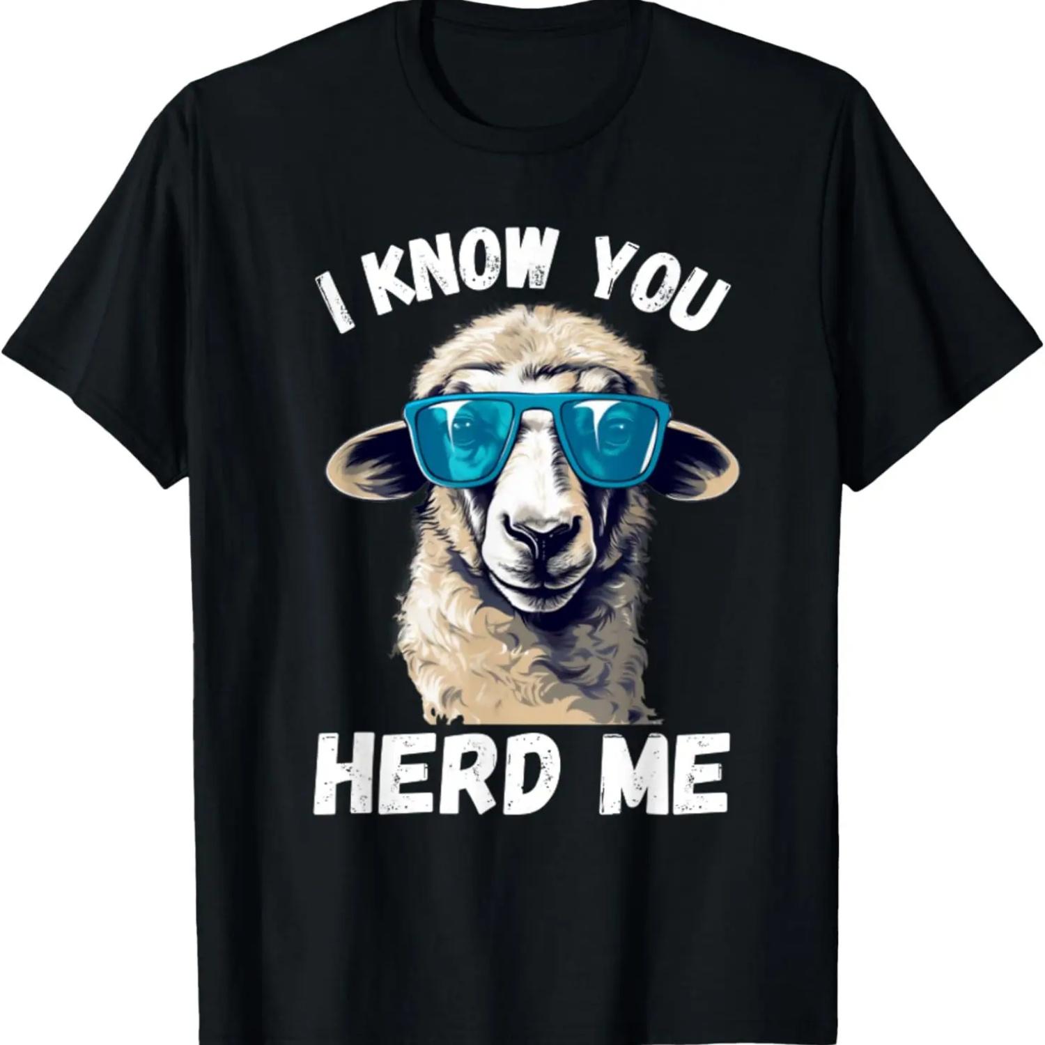 Funny Sheep I know you Herd Me- T-Shirt Sheep Lover Farmer T-Shirt S