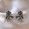 Geometric Cube Stud Earrings: Fashionable & Exquisite Sugar Cube Design for Women