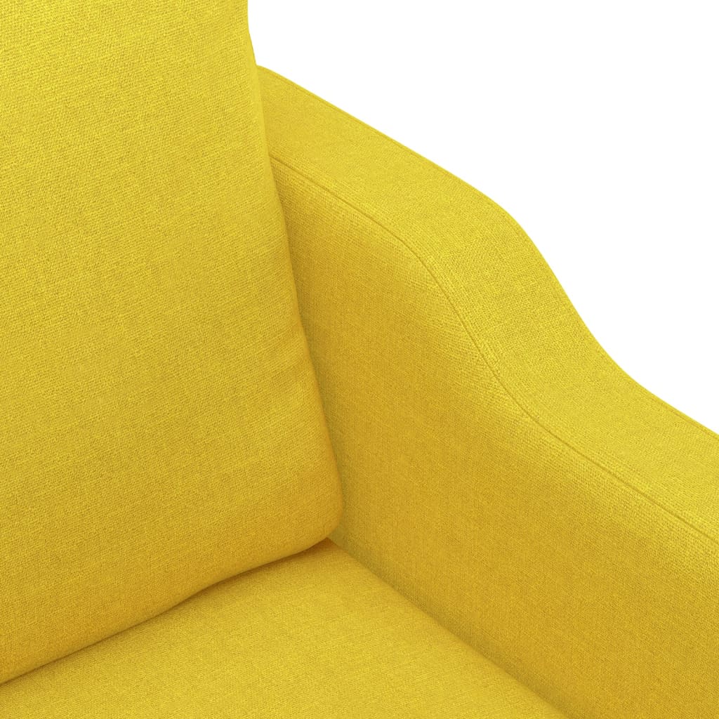 Vidaxl 2-Seater Sofa, Light Yellow, 120 Cm, Upholstered In Fabric
