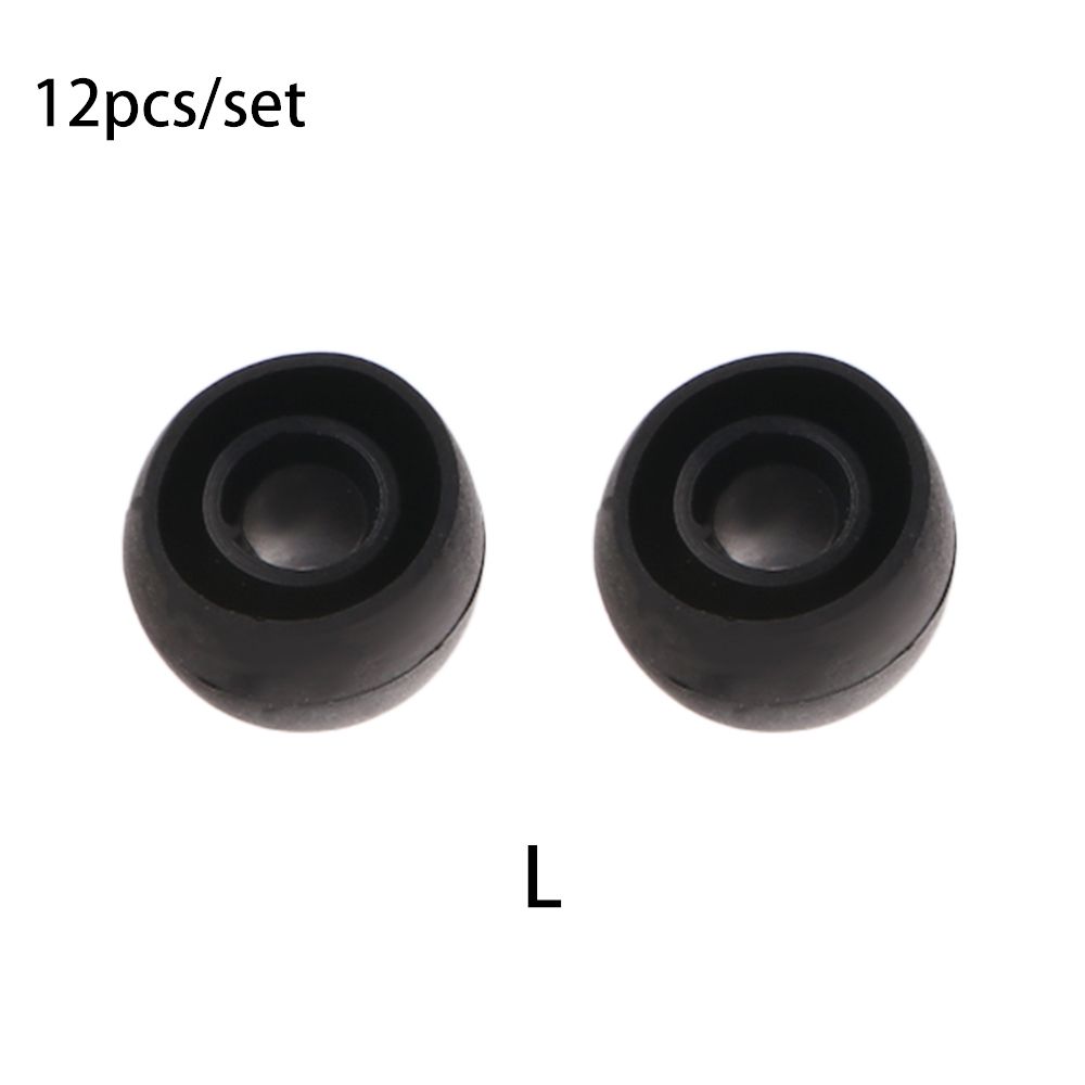 

6Pairs Multiple Color Dual Color Earphone Silicone Eartips Eartip Cover Ear Pads Earbuds Caps S чорний