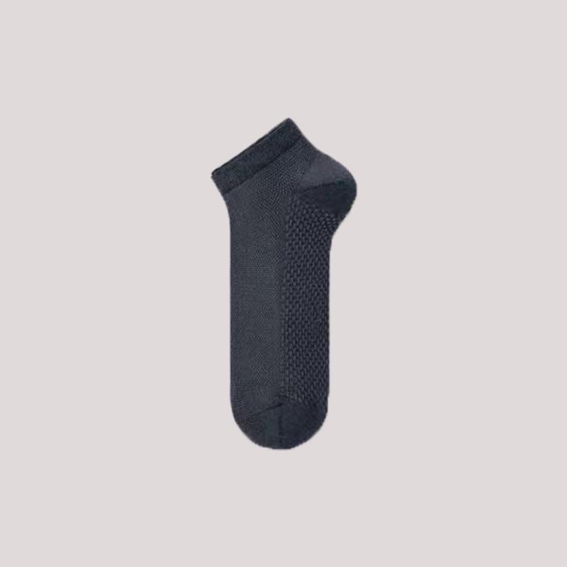 Men's Breathable Mesh Summer Boat Socks - Deodorant, Sweat-Absorbent, Casual & Business Styles