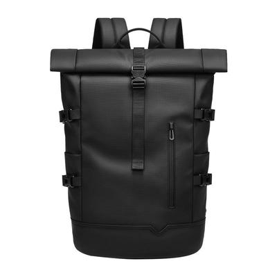 Stylischer Roll-Up-Rucksack für Herren: Reise-, Laptop- und Collegetasche mit großem Fassungsvermögen