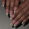 24Pcs Candy Star Nail Art Wearing Armor, Color Diamond Jewelry French Nail Art Patch Fake Nails Press On Nails