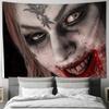 Horror Style Decorative Wall Hanging  Witch Theme Tapestry with Detailed Design