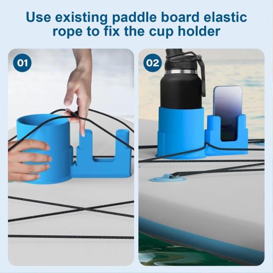 1 Pc/2 Pcs Paddle Board Cup Holder Easy To Install Paddleboard Drink Holder Multifunctional SUP