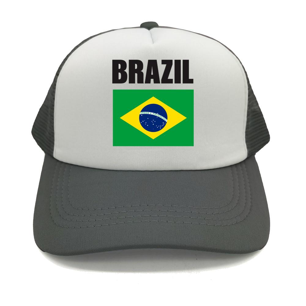 Brazil Flag Trucker Hat Adult Adjustable Mesh Net Country Fans Baseball Cap Unisex Women Hip Hop Dad Gift Hat